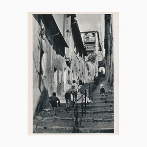 Escalera, Francia, años 50, Fotografía en blanco y negro
