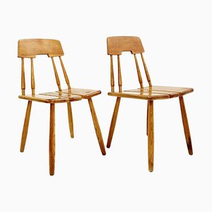 Oak Boulogner Chairs by Carl-Gustav for Brothers Wigells Chair Factory