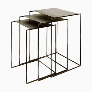 Mesas nido minimalistas de Franck Robichez. Juego de 3