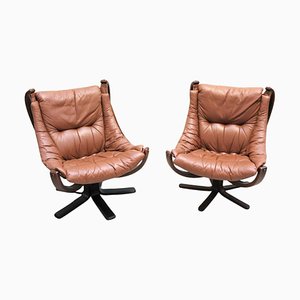 Danish Falcon Type Swivel Chairs from Skippers Møbler, 1970s