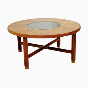 Round Teak and Glass Coffee Table from G-Plan, 1960s