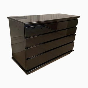 Black Lacquered Dresser with 4 Drawers, 1970s