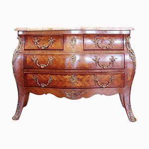 Louis XV Style Marquetry Chest of Drawers