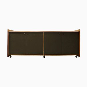 Schwarzes Africa Artona Maxalto Sideboard aus Leder & Holz von Afra & Tobia Scarpa