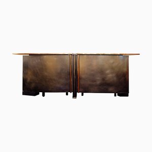 Mid-Century Modern Brass & Copper Metal Sideboard from Belgo Chrome, 1970s