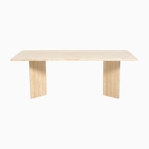 Travertine Dining Table by Pier Alessandro Giusti & Egidio Di Rosa for Up & Up