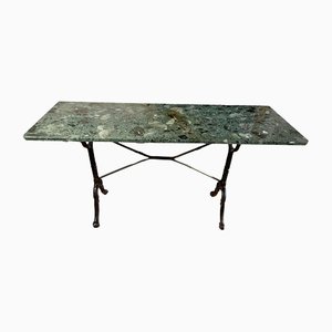 Antique French Bistro Table in Marble