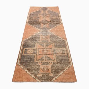 Vintage Turkish Handmade Oushak Wool Runner Rug