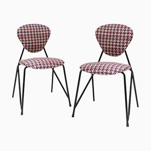 Mid-Century Modern Italian Chairs in Tweed, 1960, Set of 2