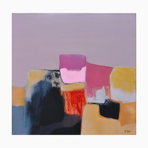 Klur, Coulée rouge, 2021, Acrylic on Canvas