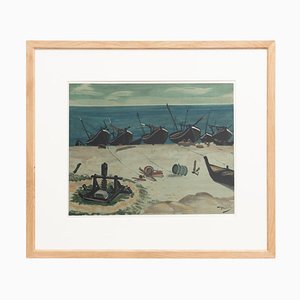 André Derain, The Small Harbour, 1970s, Color Lithograph, Framed