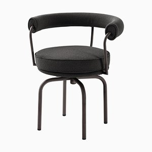 Textured Black Lc7 Outdoor Chair by Charlotte Perriand for Cassina