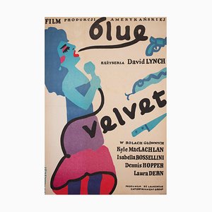 Blue Velvet Polish Film Movie Poster by Jan Mlodozeniec, 1987