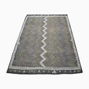 Alfombra Kilim turca antigua en marrón