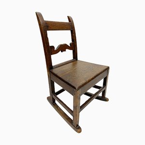 Antique English Children's Rocking Chair in Oak