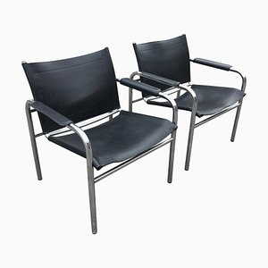 Klinte Leather Easy Chairs by Tord Björklund, 1970s, Set of 2