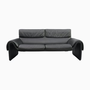 Black Leather Model DS 2011 Sofa from de Sede