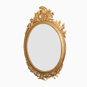 Louis XVI Carved Golden Wood Mirror
