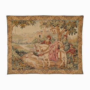 Vintage French Continental Needlepoint Tapestry, 1980s