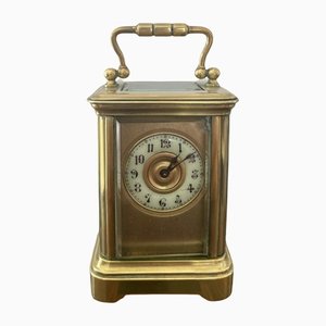 Antique Lacquered Brass Cased Carriage Clock