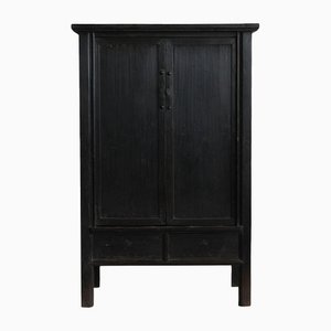 Antique Dark Elm Storage Cabinet