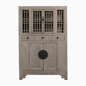 Antique Lattice Door Storage Cabinet