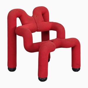 Mid-Century Red Lounge Chair by Terje Ekstrom