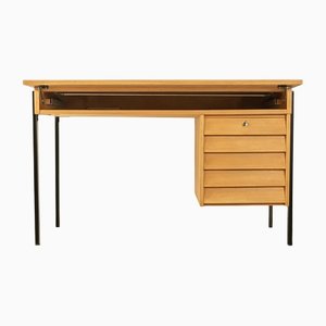 Vintage Ash Desk with Drawers, 1960s