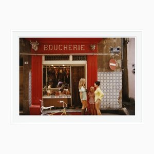 Slim Aarons, Saint-Tropez Butcherie, 1971, Fotografía a color
