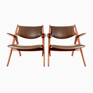 Set of Vintage Sawbuck Armchairs by Hans J. Wegner by Carl Hansen & Søn