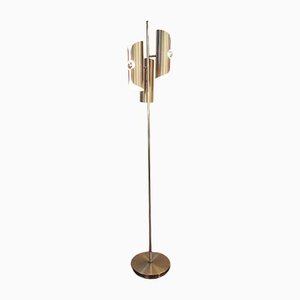 Space Age Brushed Alu and Chrome Floor Lamp
