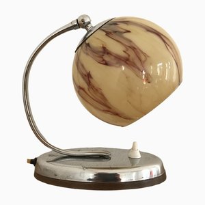Glass Ball Table Lamp, 1950s