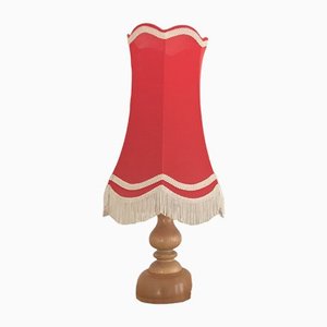 Vintage Red GDR Bedroom Table Lamp