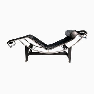 Liege LC4 Pony Black No. 2051 Chaise Lounge by Le Corbusier for Cassina, 1969