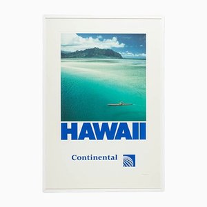 Affiche de Voyage de Continental Airlines, Hawaï, 1990s