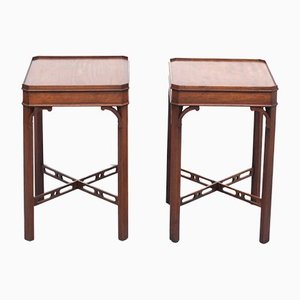 Mahogany Side Tables by Bevan Funnell for Reprodux England, 1960s, Set of 2