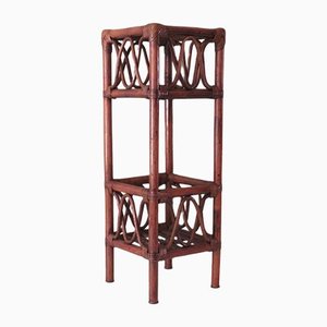 High Vintage Bamboo Plant Stand, Italy, 1970s