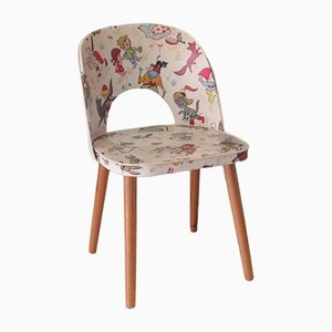 Children's Chair with Fairytale Skai Upholstery, 1950s