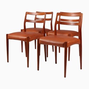 Anna Dining Chairs by Johannes Andersen for Uldum Møbelfabrik, Set of 4