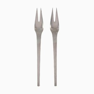 Caravel Roast Forks in Sterling Silver from Georg Jensen, Set of 2