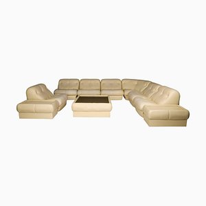 Italienisches Modulares Nuvolone Sofa Set aus Leder von Rim Maturi für Mimo Padua, 1970er, 10er Set