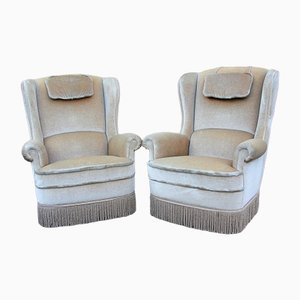 Set of Winged Armchairs, 1970s