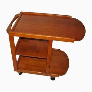 Mobile Vintage Bar aus Buche & Teak, 1970er