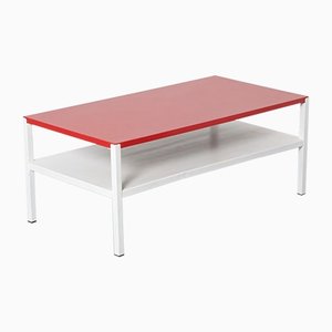 Table Basse Minimaliste Moderniste en Rouge et Blanc