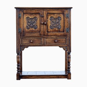 Gothic Revival Cupboard in Carved Oak