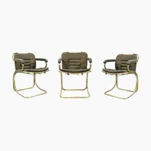 Chaises Cantilever par Gastone Rinaldi, Mid-20th-Century, Set de 3