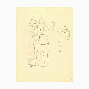 Mino Maccari, The Dance, Original Drawing, 1950s