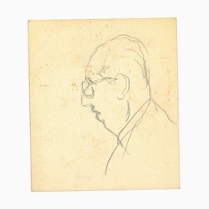 Mino Maccari, The Profile, Original Drawing, 1950s