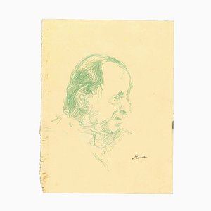 Mino Maccari, The Profile, Original Drawing, 1950s