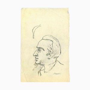 Mino Maccari, The Profile, Original Drawing, 1950s